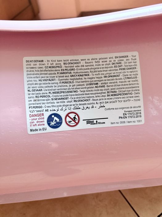 Wanienka jasnorożowa, 100 cm