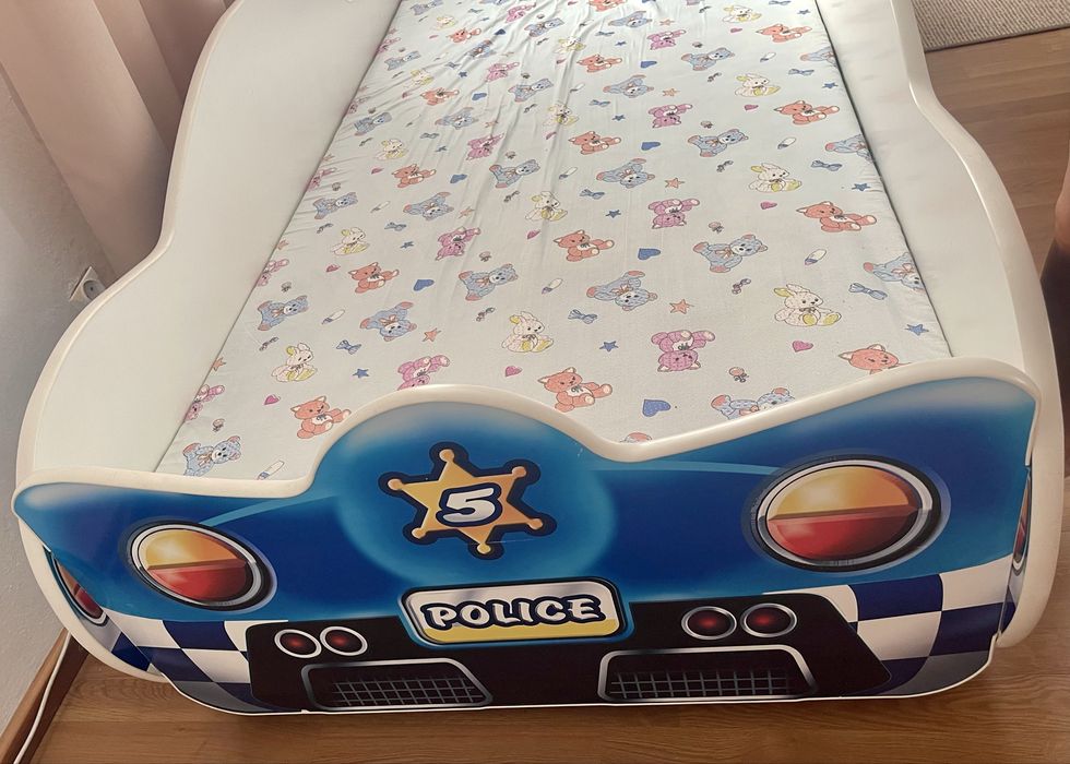 Łóżko dziecięce samochód auto policyjne