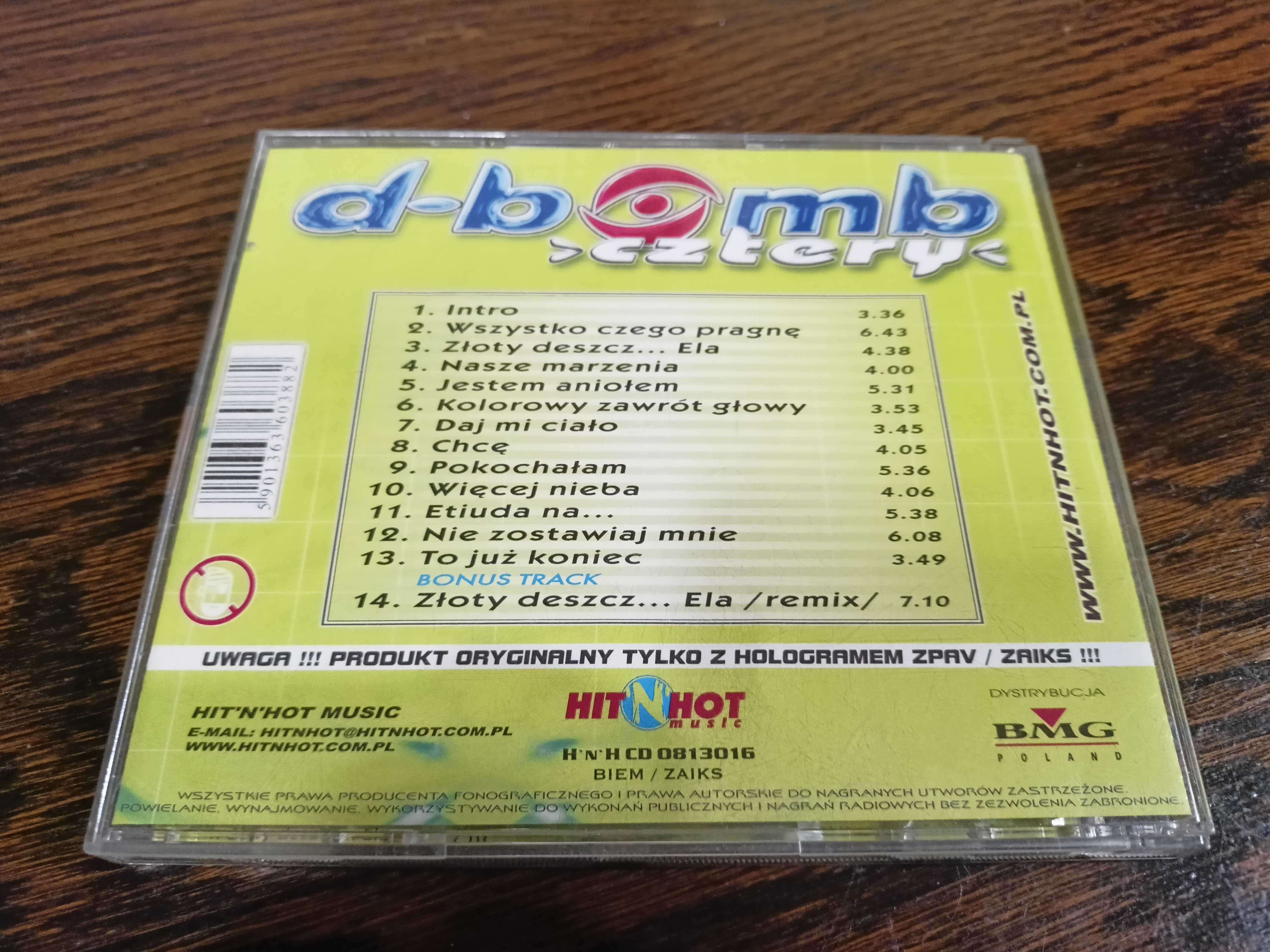 D-BOMB - CZTERY ( Ela , Złoty Deszcz ) - album CD
