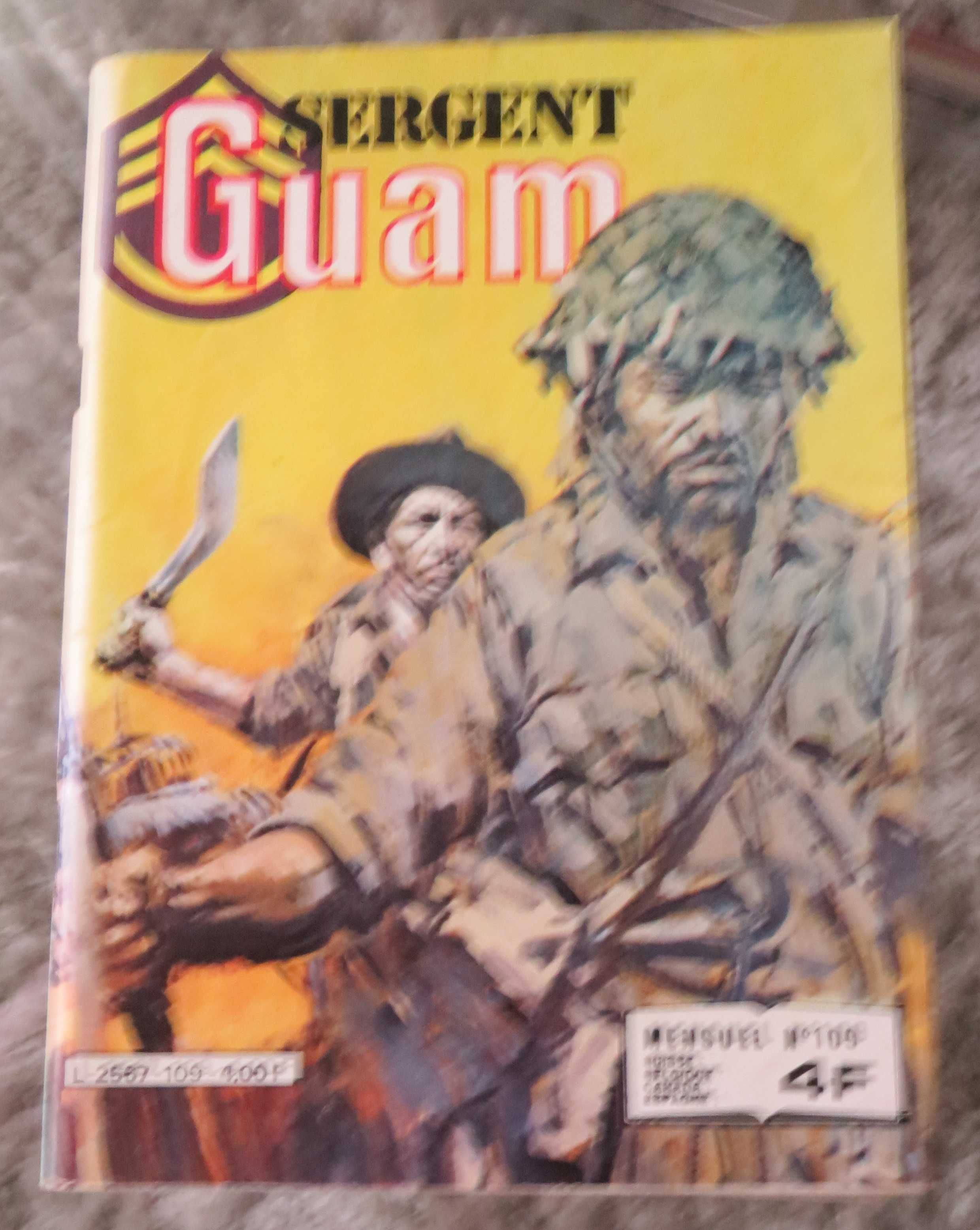 Coleção de 6 livros BD Sargent Guam - Francês, todos de 1981