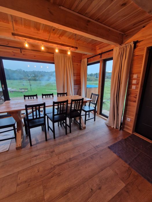 Domek Mazury nad jeziorem sauna balia jacuzzi