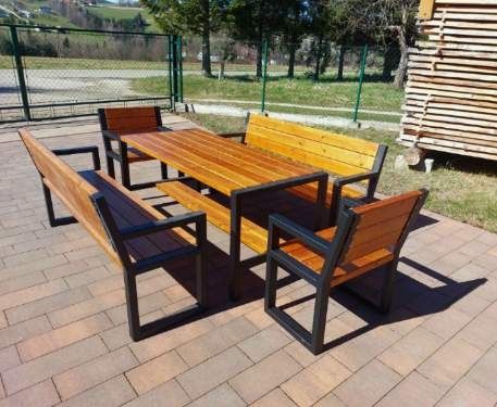 Meble ogrodowe loft metalowe nogi