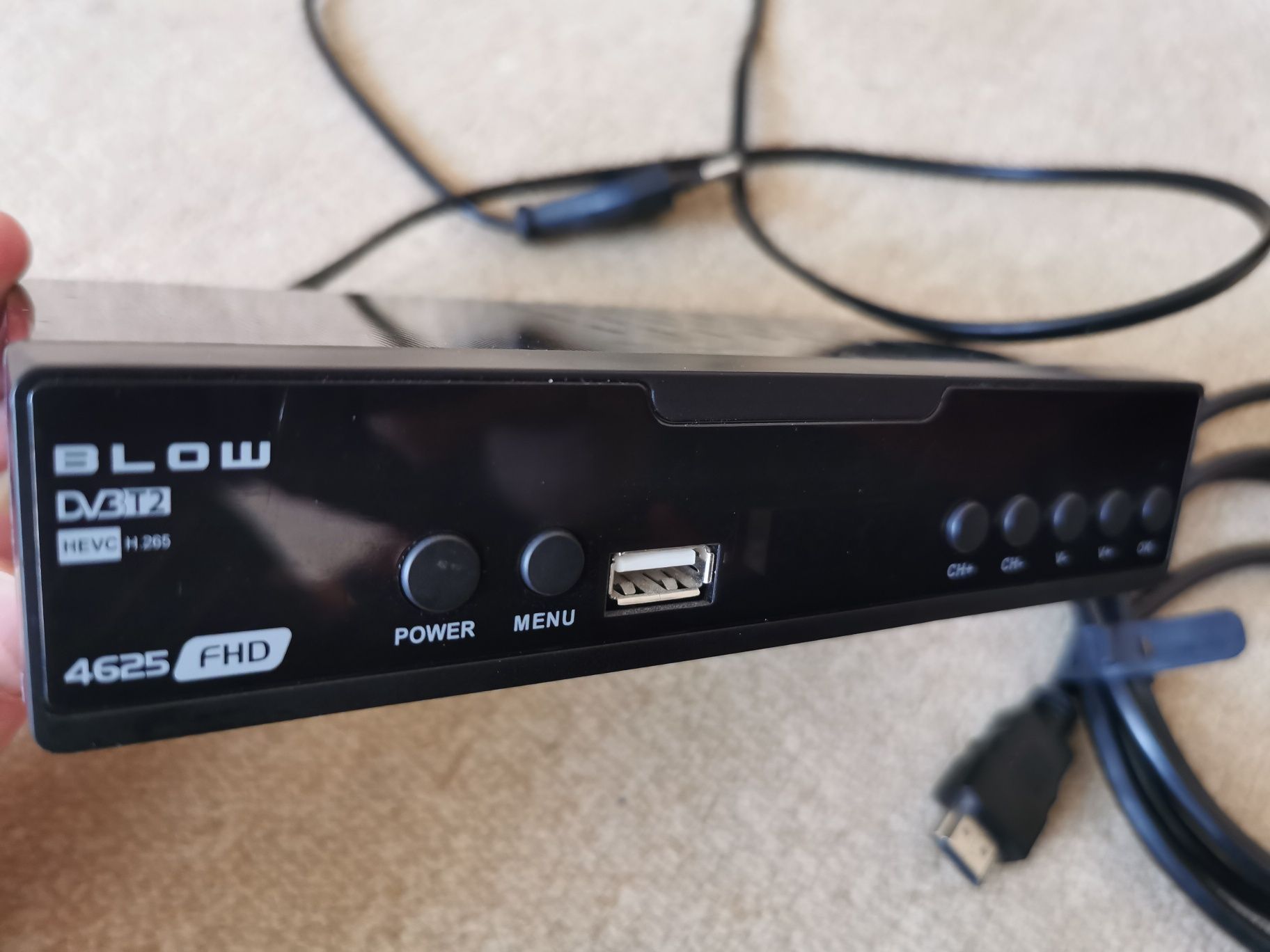 Dekoder Blow 4625 FHD DVB-T2 telewizji naziemnej, kabel hdmi