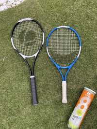 Raquetes de tenis Artengo e bolas