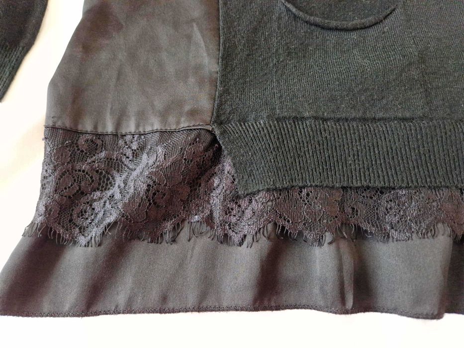 Camisola preta de malha fina