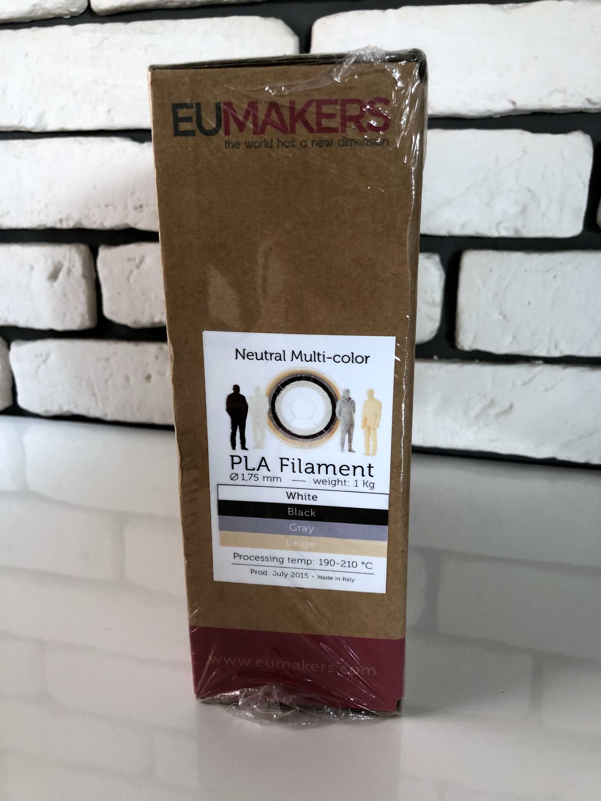 EUMAKERS filament neutral multi-color PLA 1,75 mm 1 kg NOWY