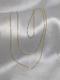 Złoty łańcuszek kulki, złoto 585, długość 45 cm (214)