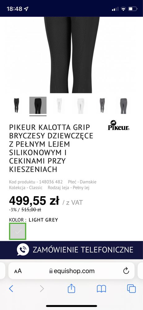 Pikeur Kalotta Grip bryczesy z pełnym lejem silikonowym i cekinami dia