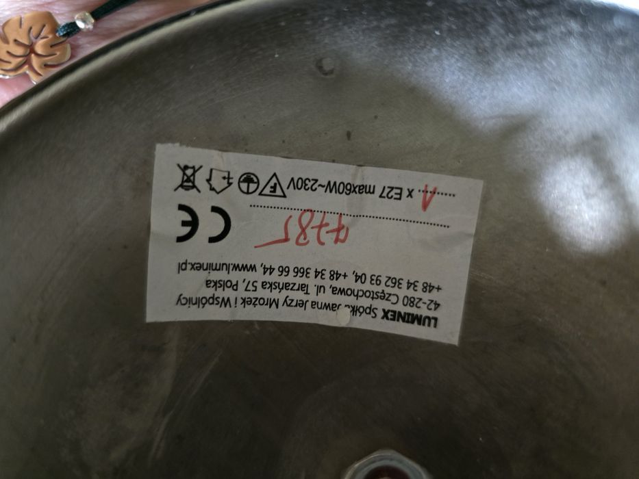 Lampa wisząca Luminex + gratis okazja!