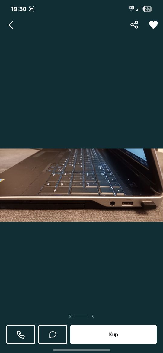 Laptop Dell E6540, I5-4310M 2,7GHz, Ram 8GB, SSD 240GB, WIN 10, Mysz