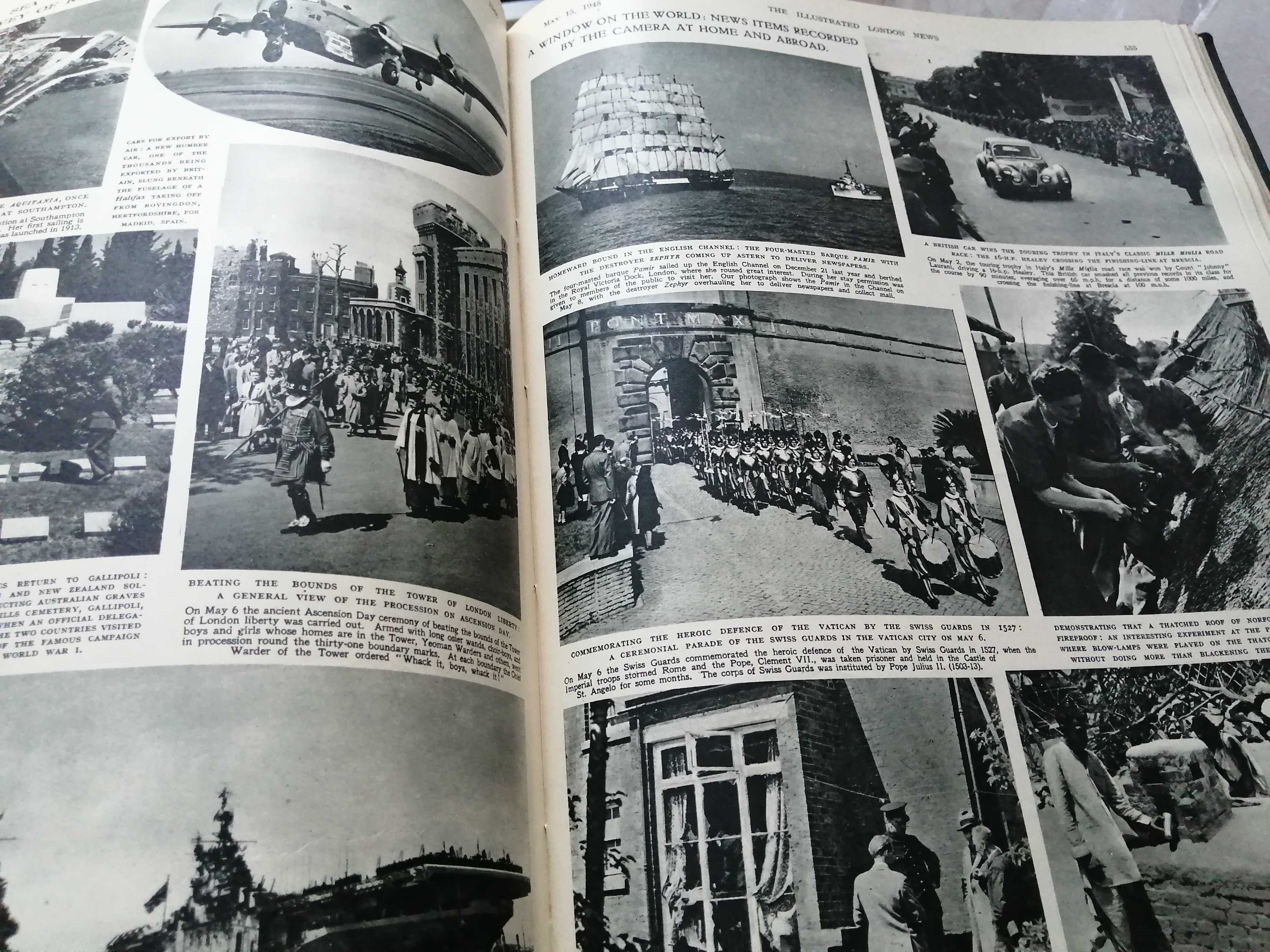 Londyn News gazeta 1948r pół roku 24 gazety reklamy zdjęcia