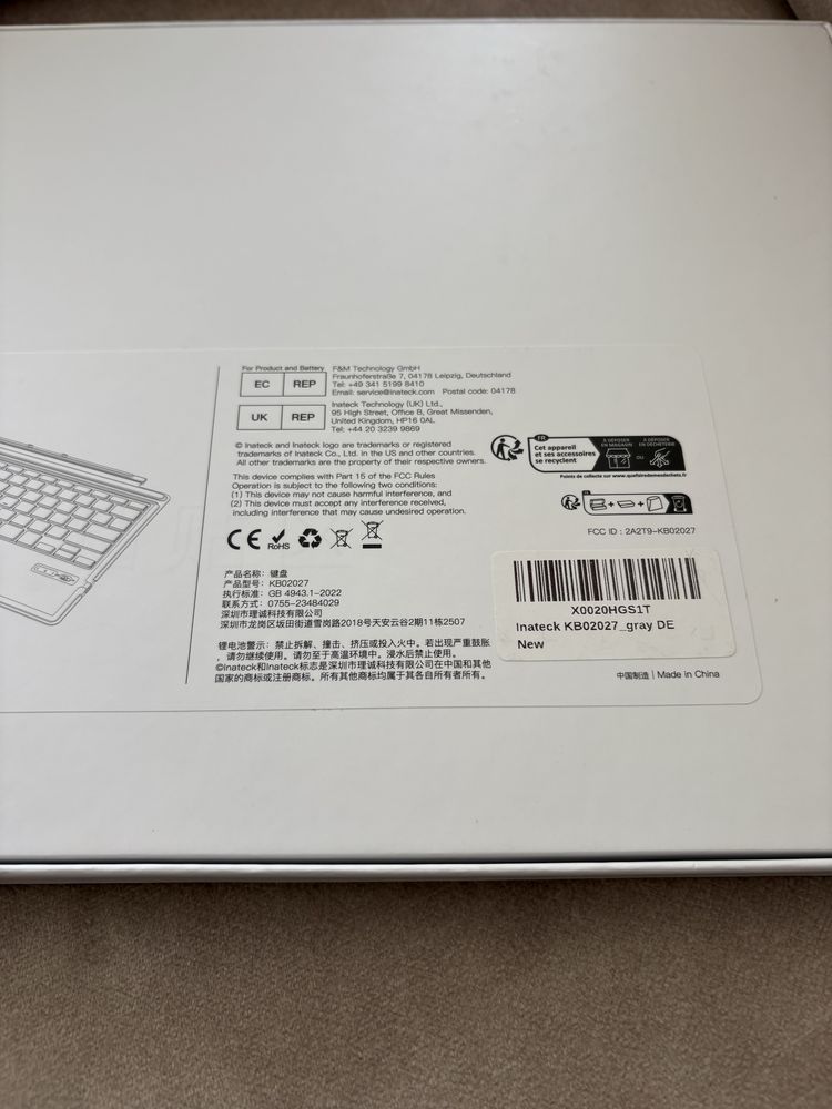 inateck klawiatura Keyboard KB02027_gray