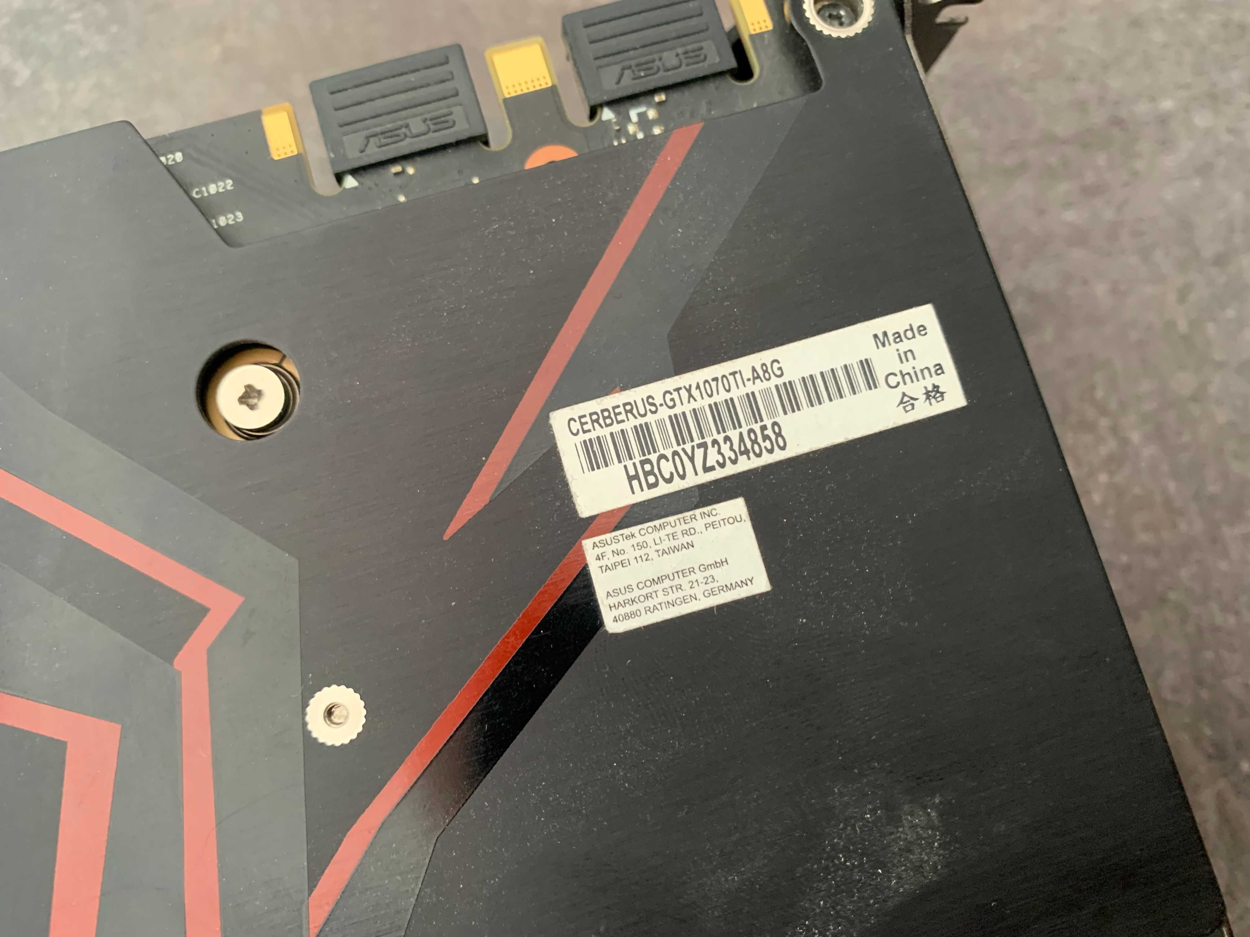 Відеокарта Asus PCI-Ex GeForce GTX 1070 Ti Cerberus 8GB GDDR5 (256bit)