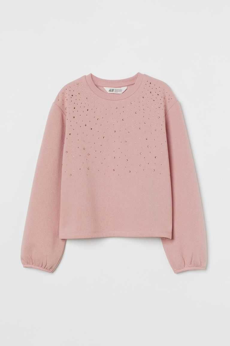 H&M Bluza z aplikacją kamienie strassu 146/152 NOWA!