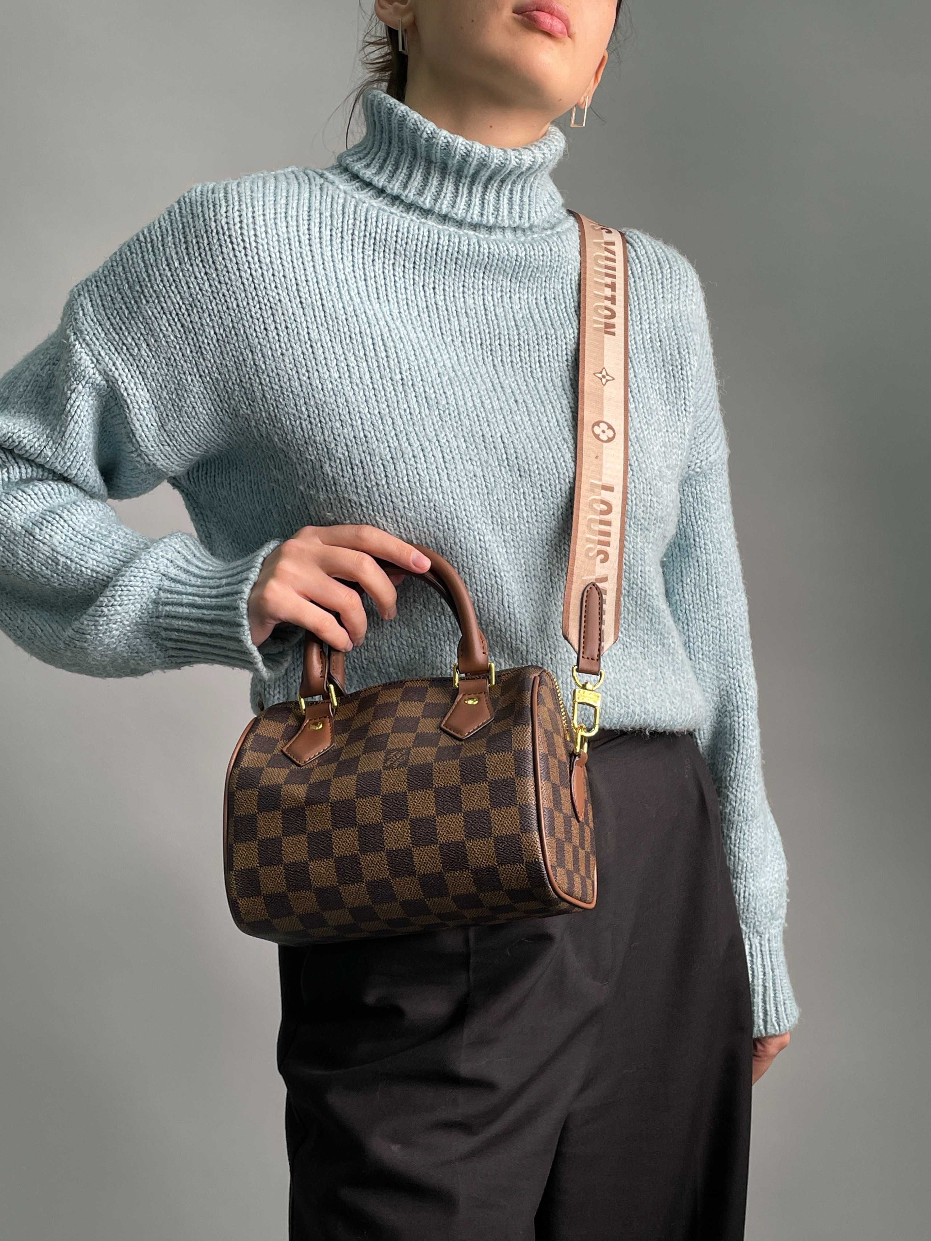 Сумка Louis Vuitton Speedy Nano Brown/Chess LUXE