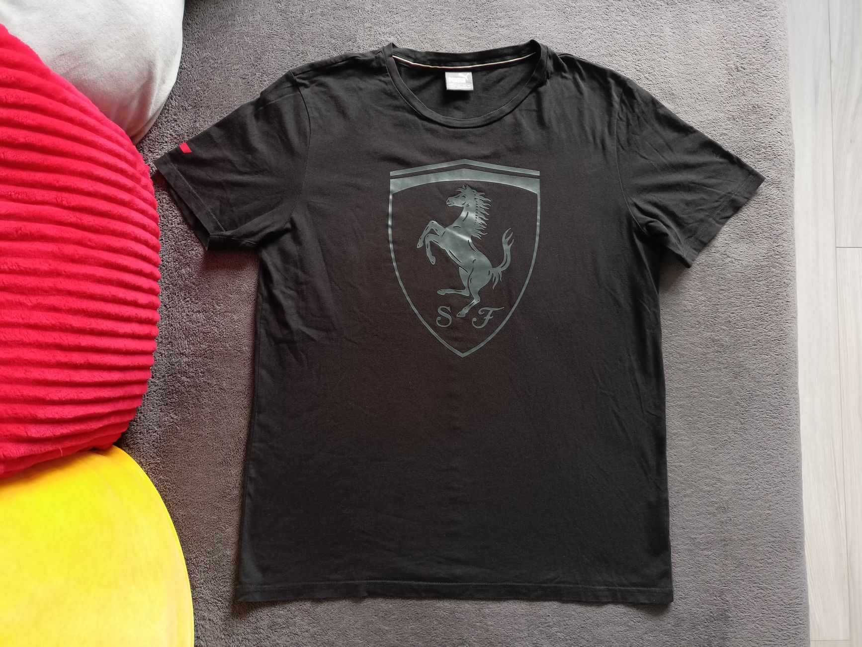 Męski t-shirt/koszulka PUMA Ferrari - czarny, rozmiar M