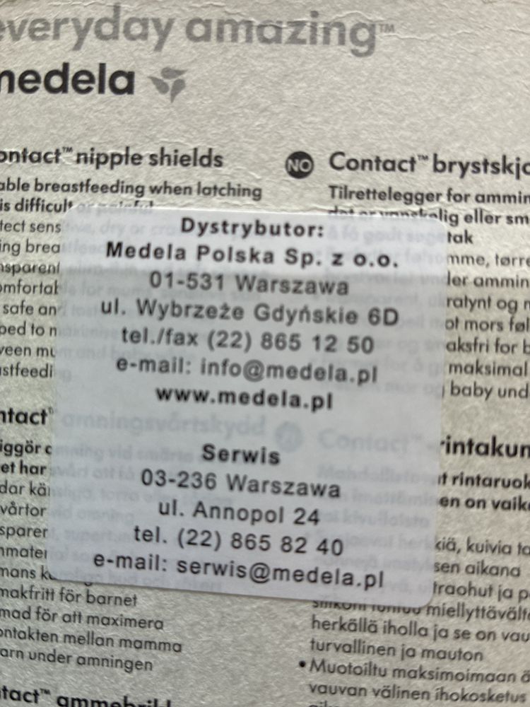 Nakładki na sutki do karmienia niemowląt