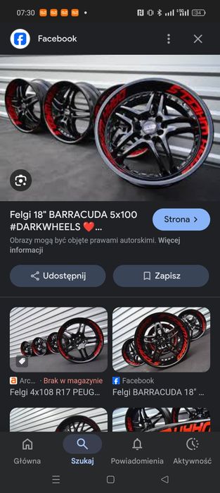 Koła opony+alufelgi 5x100 18 et38