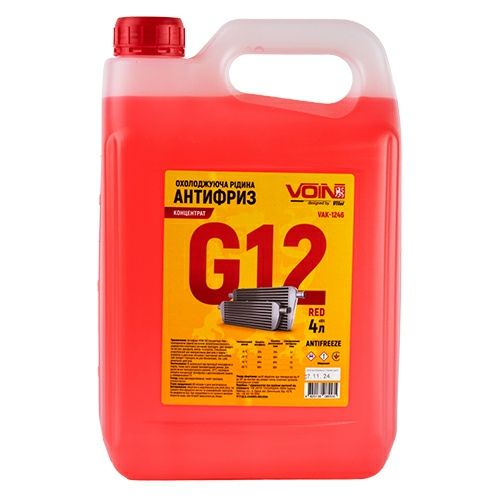 Антифриз - концентрат Voin -75C° (красный G12, зелёный/синий G11) 4/1л
