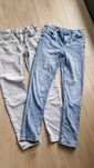 Spodnie jeansowe Zara 164, szare i niebieskie