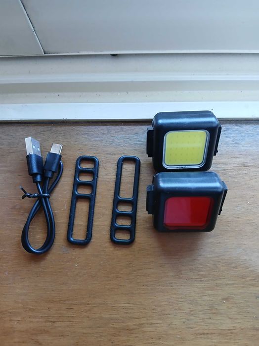 Luzes bicicleta branca vermelha