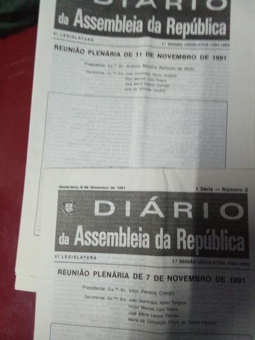 Diário Republica. Plenário da VI legislatura!