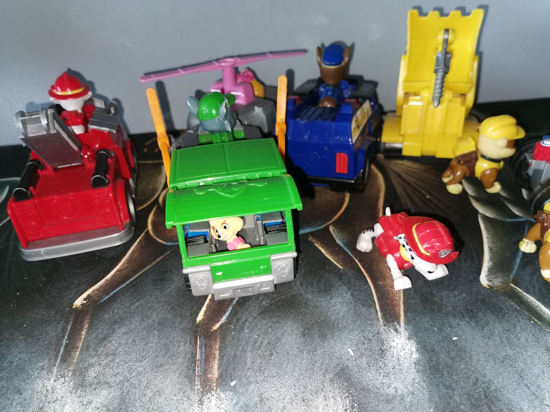Zestaw pojazdów psi patrol, duże Figurki, ekipa piesków Gratis quad