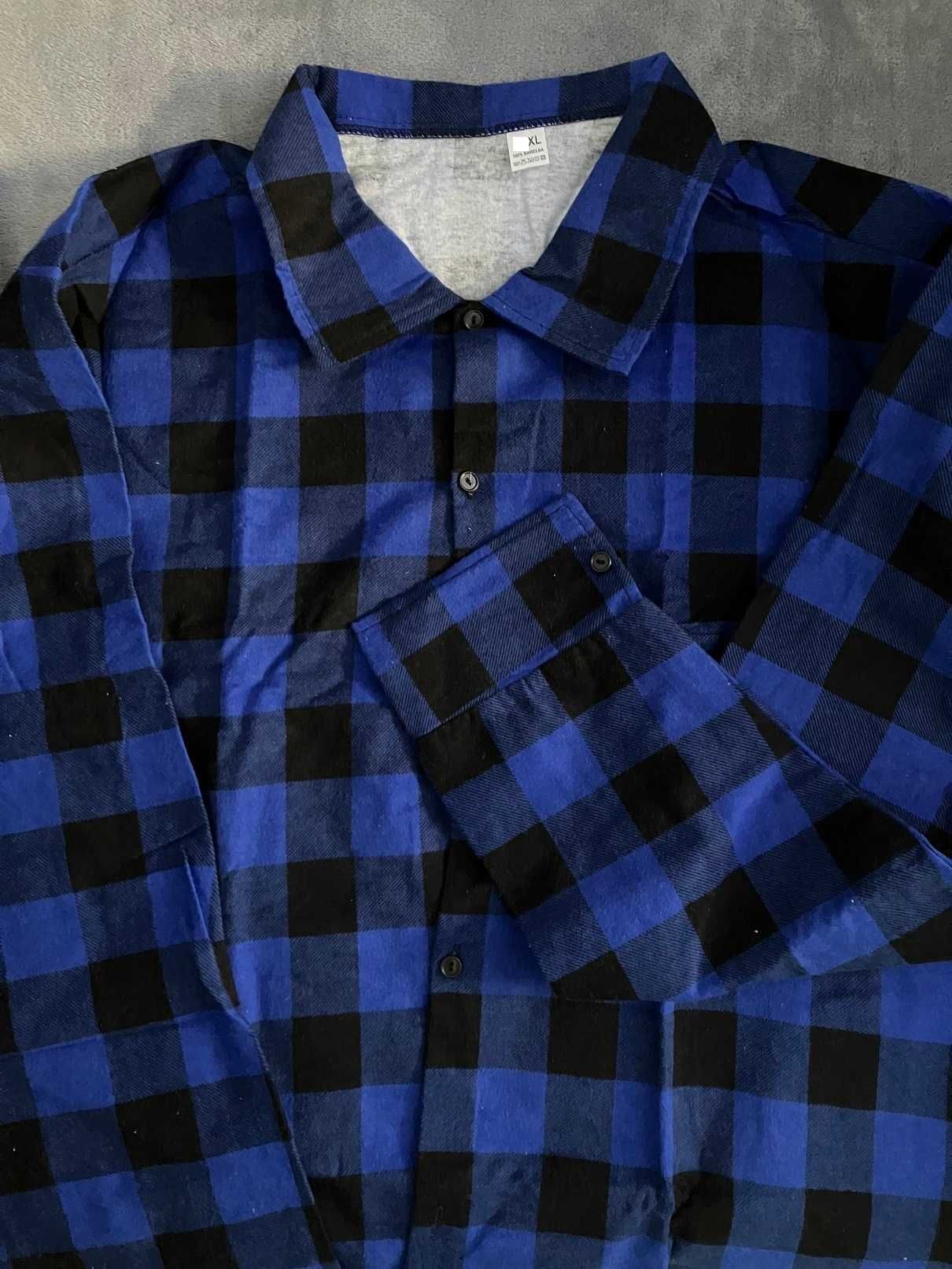 Flanelowa koszula w kratę r. 42/40 (XL/L)