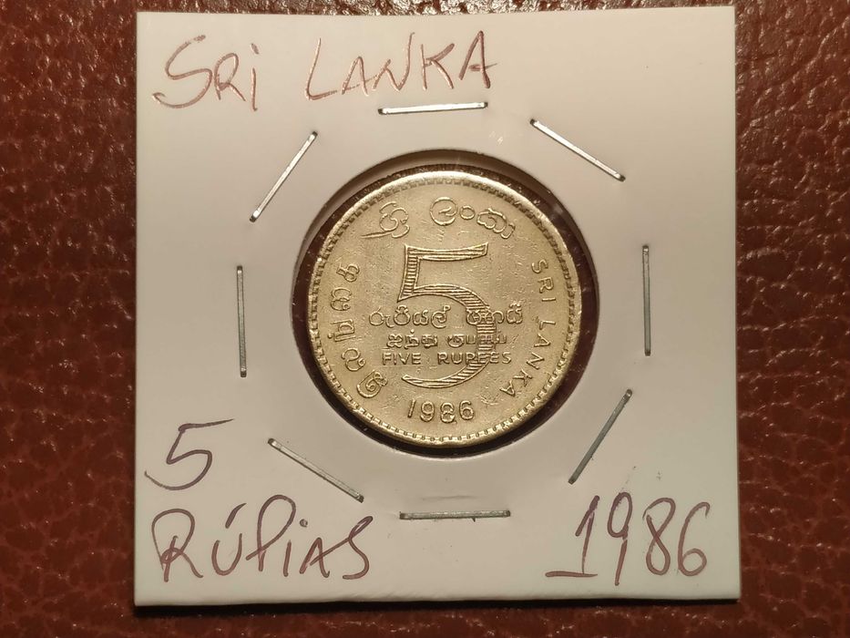 A56 moeda de 5 rúpias de 1986 - Sri Lanka
