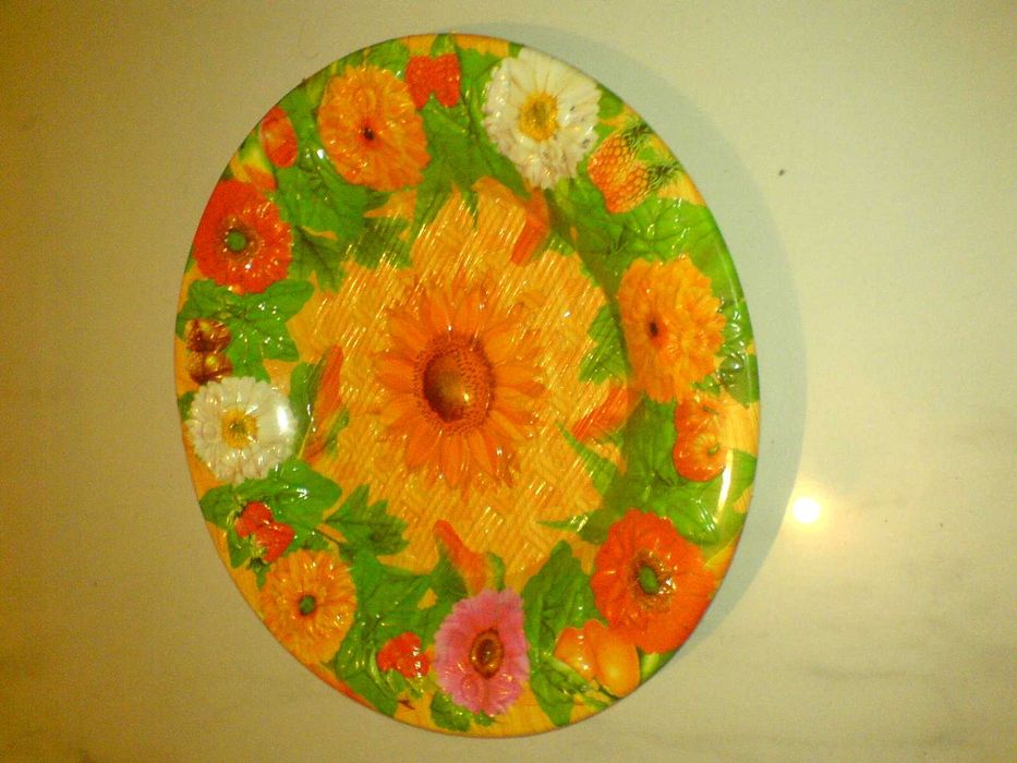 TACKA DEKORACYJNA Wielokwiatowa Talerz śr. 28 cm gł. 3 cm NOWA Nieużyw