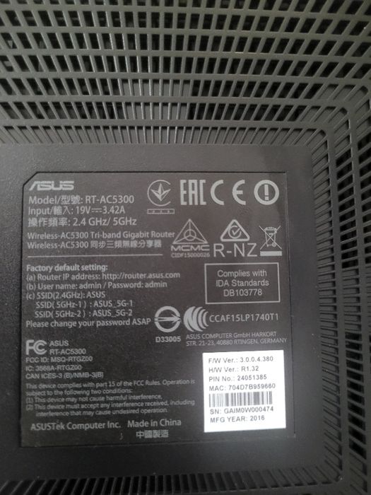 Router Asus ac5300 triband gigabit