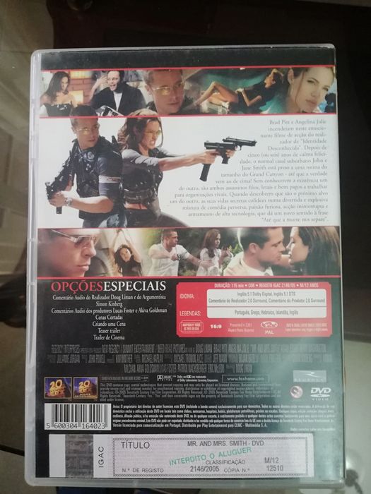 Mr & Mrs Smith DVD original