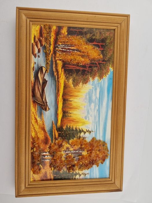 Картина с янтарём ссср