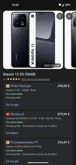 Xiaomi 13 avariado - não liga