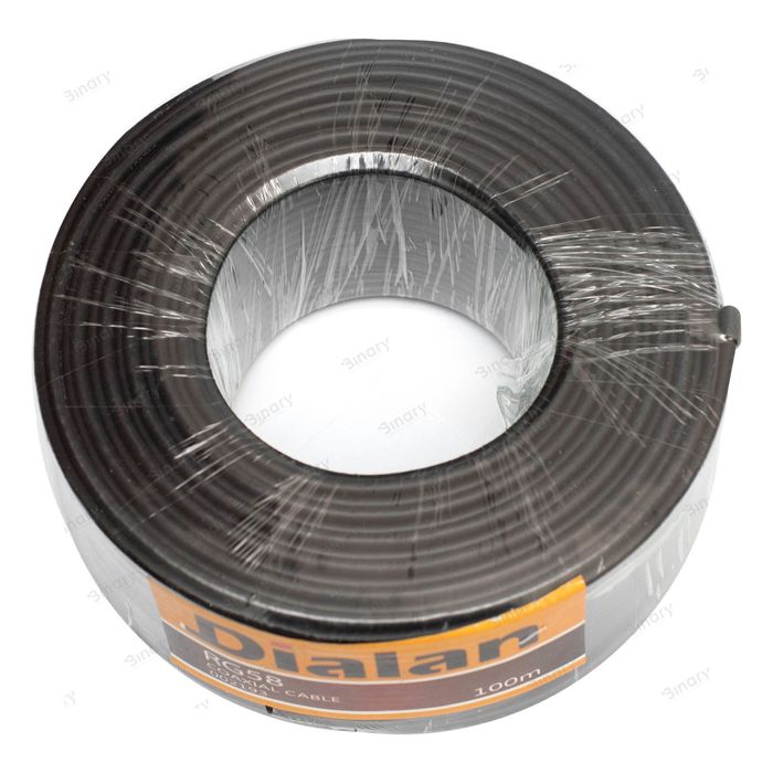 Кабель RG-58U Dialan RG58U CCA (черний) 0.8мм моно жила Бухта 100м