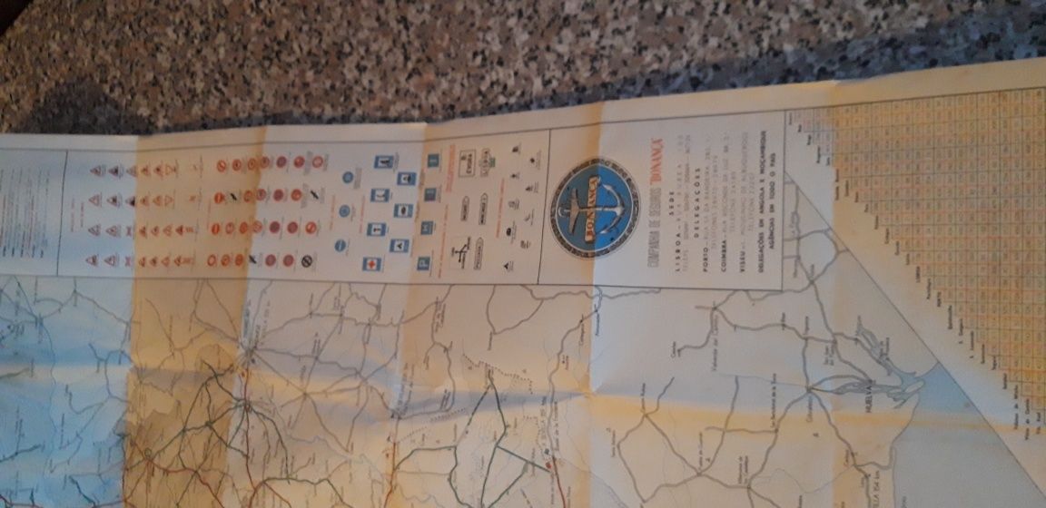 Mapa do Estado das Estradas 1962