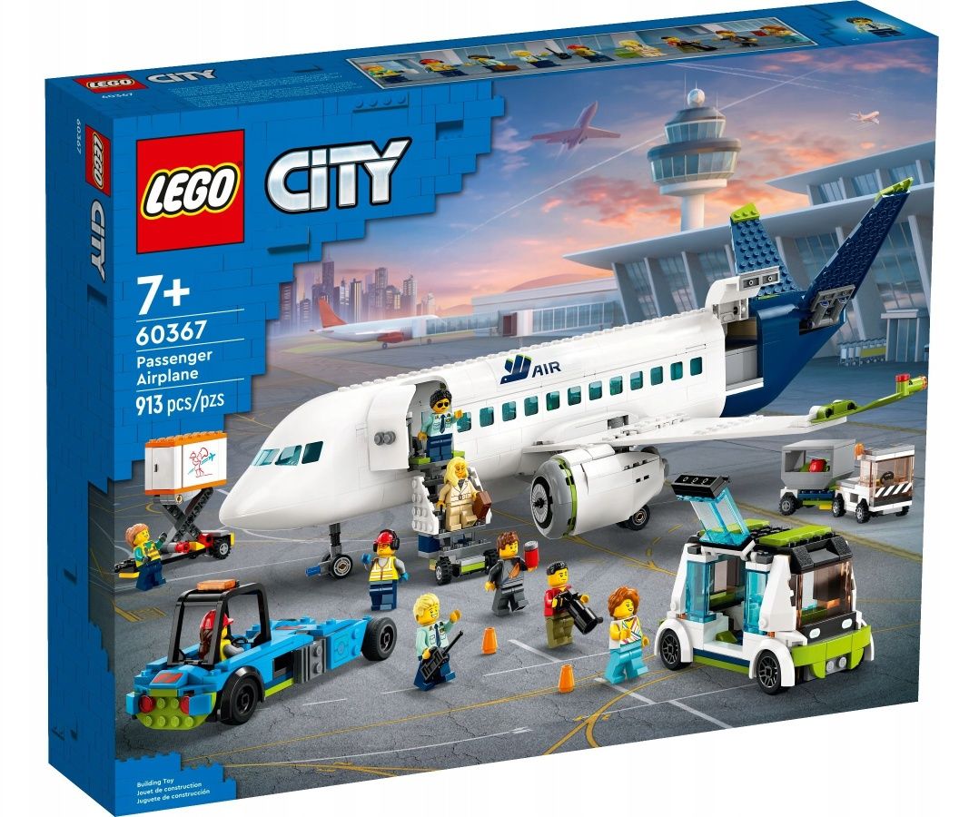Lego City Samolot pasażerski nr kat 60367 Nowe