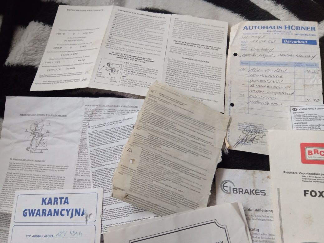 Dokumenty motoryzacyjne