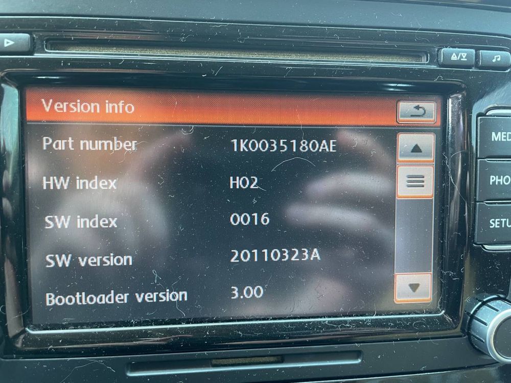 Оригинальная штатная магнитола RCD 510 для VWPassat B7 и VW Jetta usa