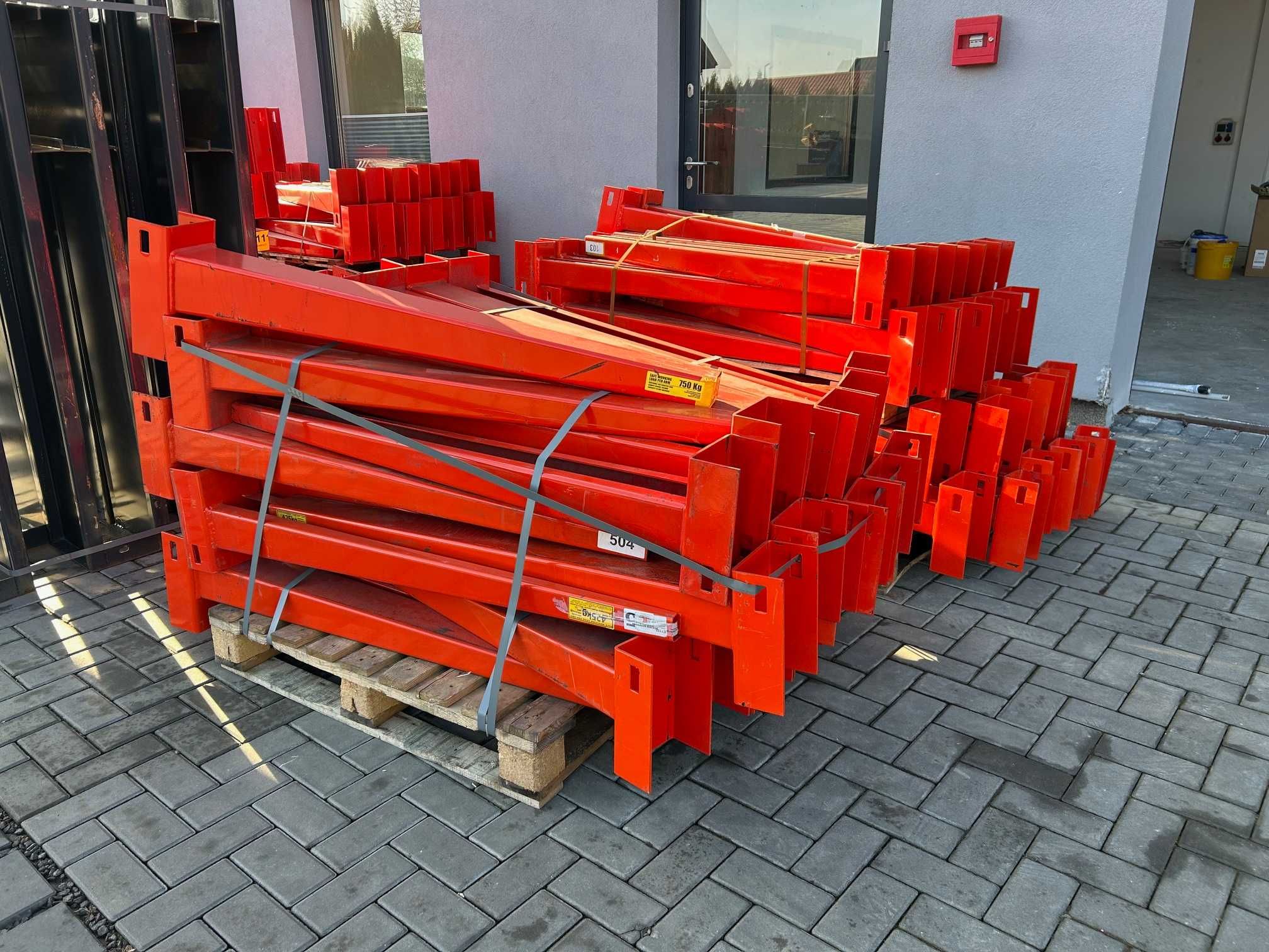 Regały wspornikowe dwustronne magazynowe do profili drewna dłużyc H500