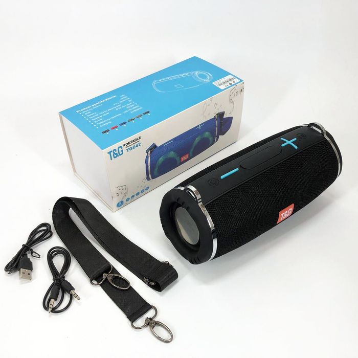 Портативна колонка TG642 з RGB підсвічуванням та ремінцем, акумуляторн