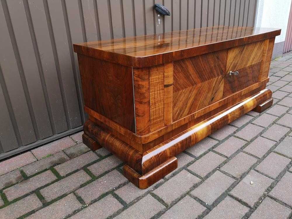 Komoda ART-DECO Orzech Niska Stara Antyk Politura Po Renowacji Okazja.