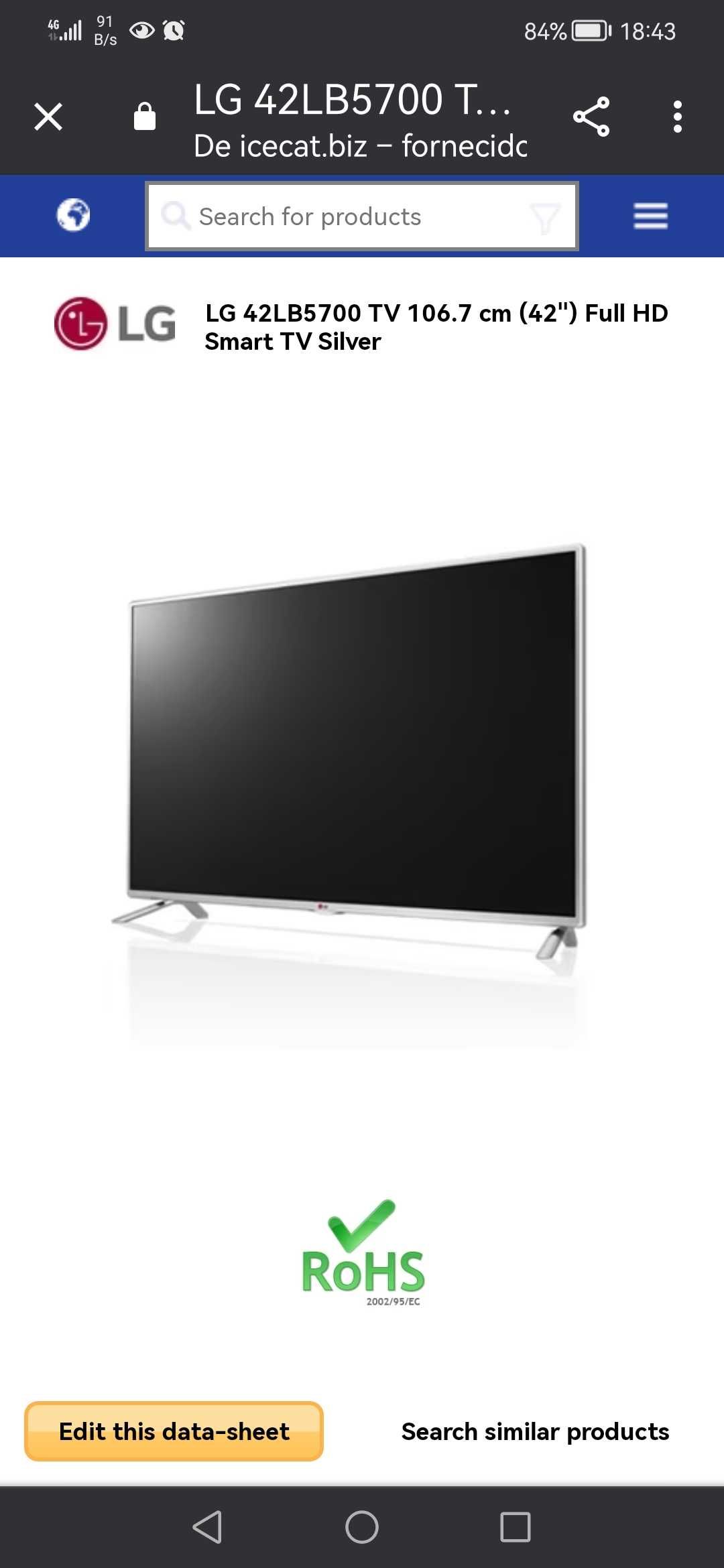 LG 42LB5700/smart tv