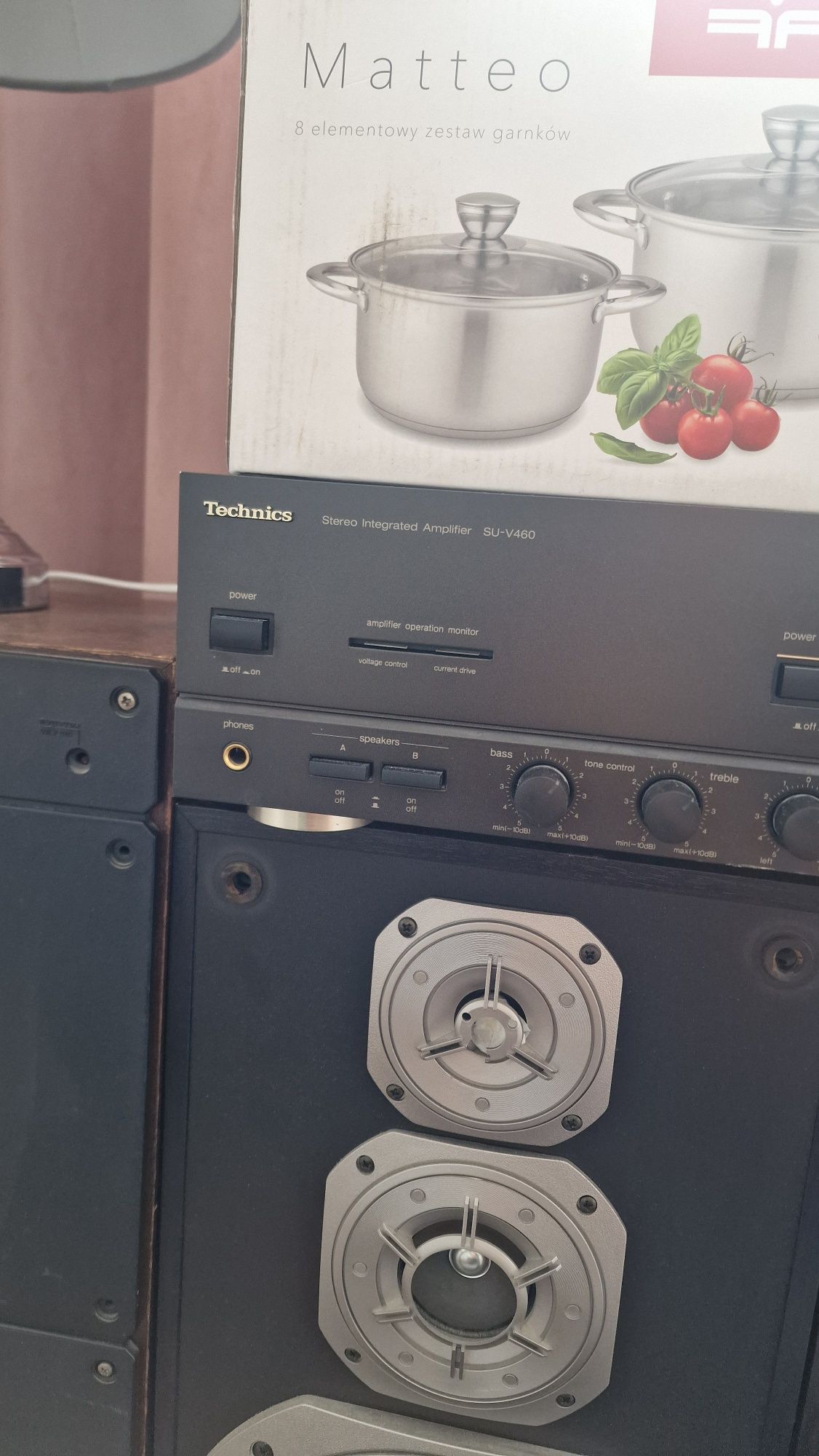 Kolumny i amplituner wzmacniacz technics