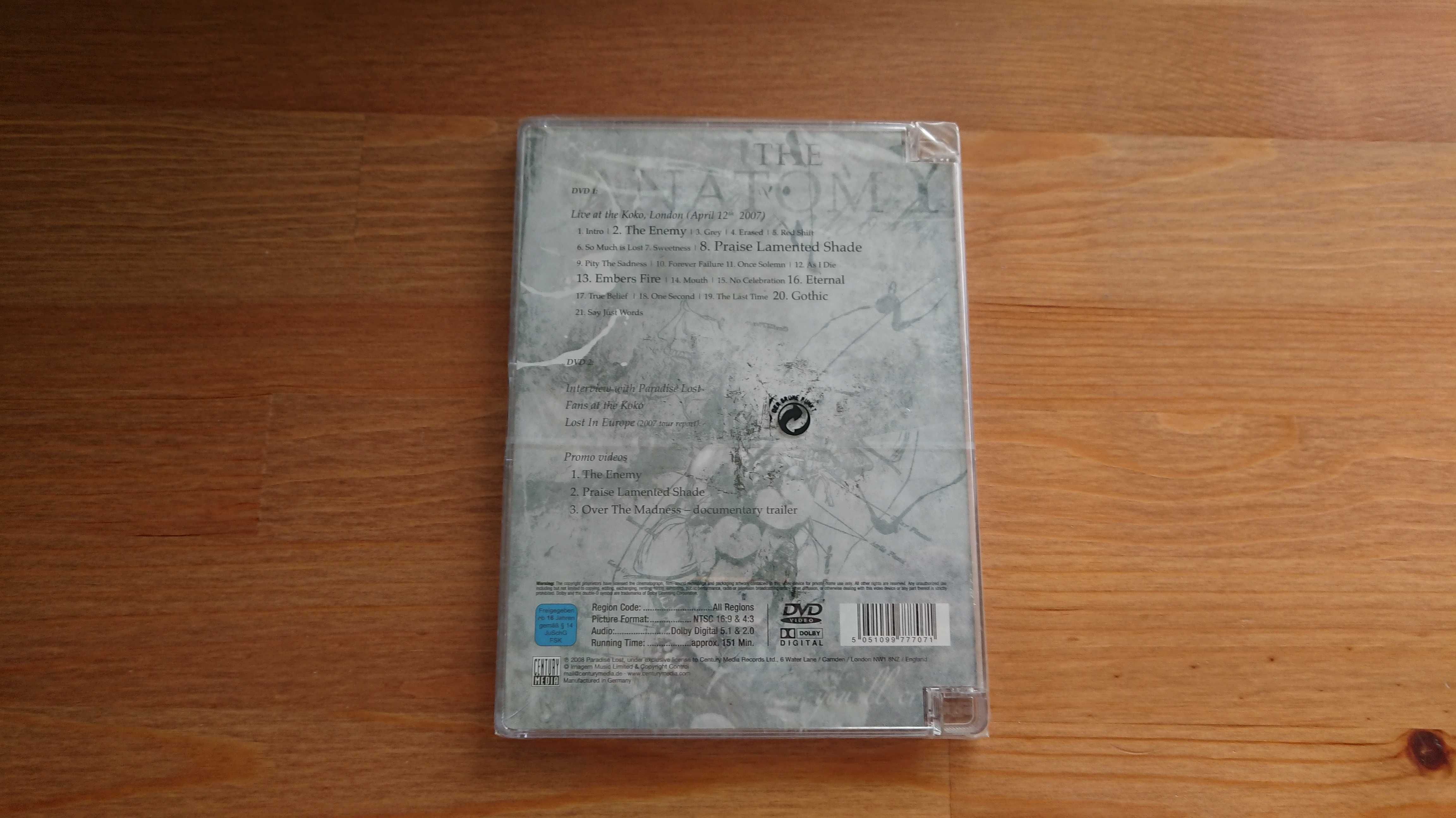 Paradise Lost The Anatomy Of Melancholy 2DVD NOWA 2008 Super Jewel BOX