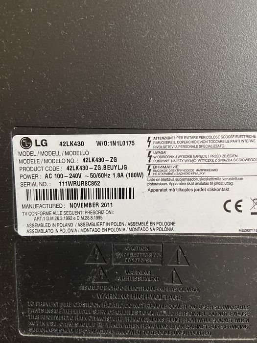 Telewizor LG 42,5 cala