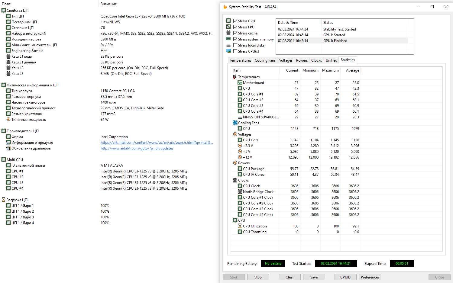 Процессор Xeon E3 1225 v3 аналог Core i5 4570 Socket 1150