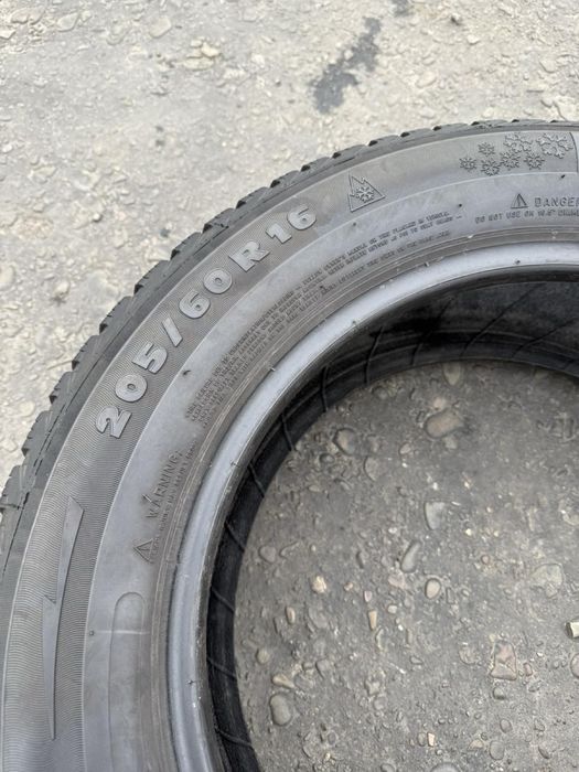 Шини 205/60 R16 пара Michelin 2022p зима 6,3мм