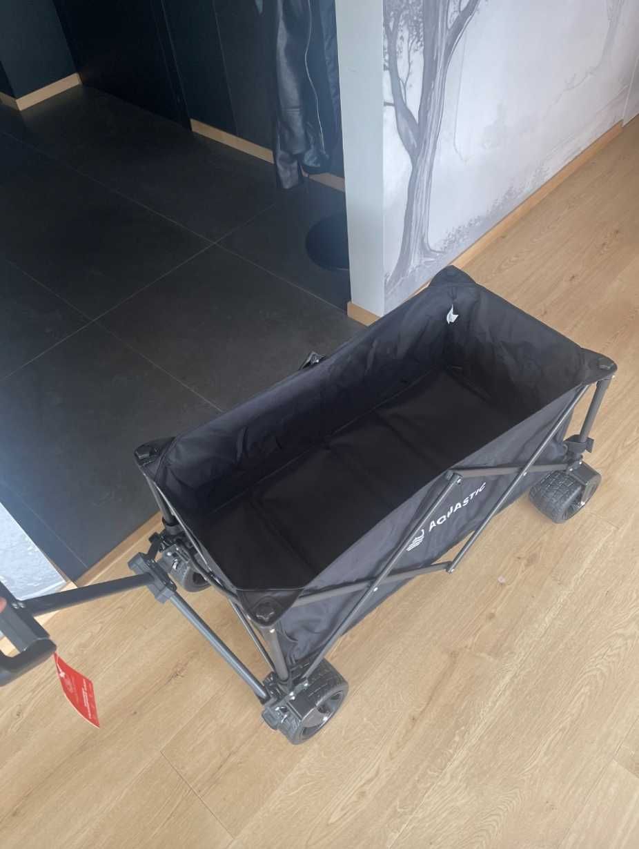 2w1 Mocny Wózek Transportowy Składany + Ręcznik Szybkoschnący Plaża