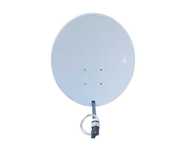 Antena satelitarna Talerz 80x75cm Biała Konwerter Długi uchwyt 2m
